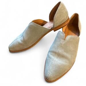 Pristine Frye Pale Blue Suede D’Orsay Flats size 8.5 M